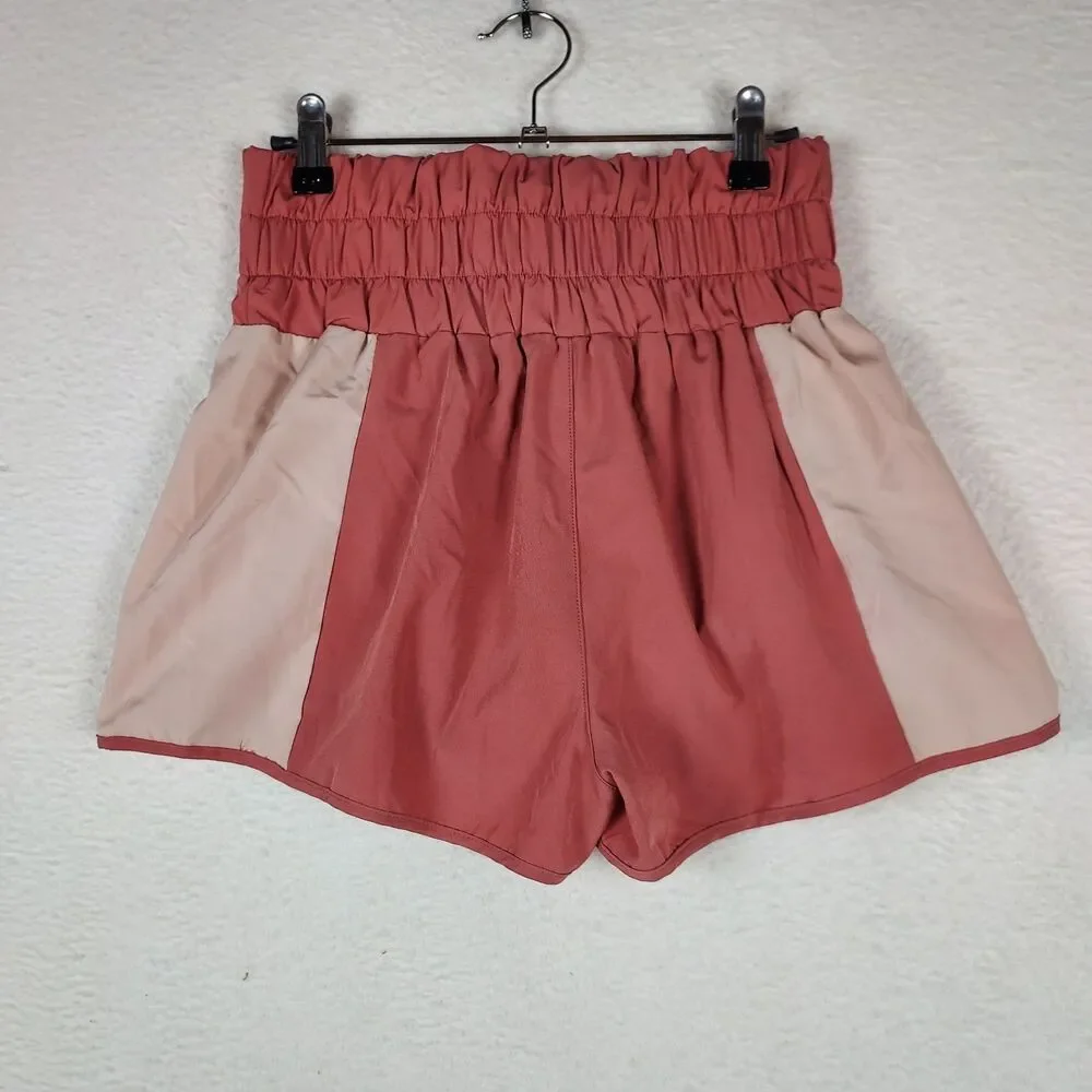 New In Running Shorts Womens Small Pink Elastic Waist Athletic Active